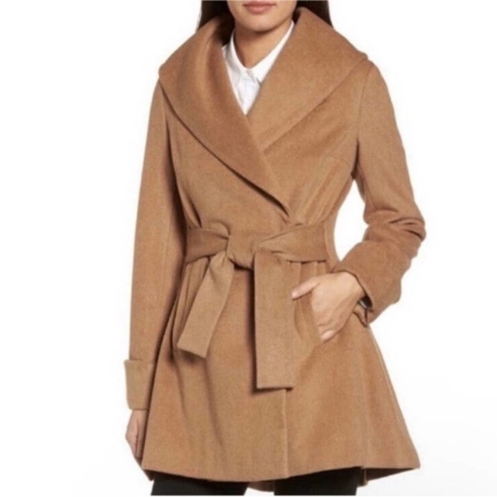 Trina Turk camel wool coat